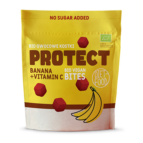 Cuburi de fructe BIO Protect – banane și ananas, 120 g 